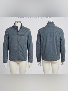 Tommy Bahama men’s fades blue grey full zip jacket tropical lined size medium
